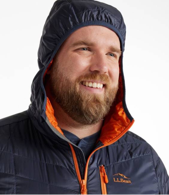 LLBean PrimaLoft Packaway Hooded Jacket Men J46J4936 Outerwear Deep Sapphire