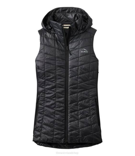 LLBean PrimaLoft Packaway Long Vest Women J46J3617 Outerwear Black