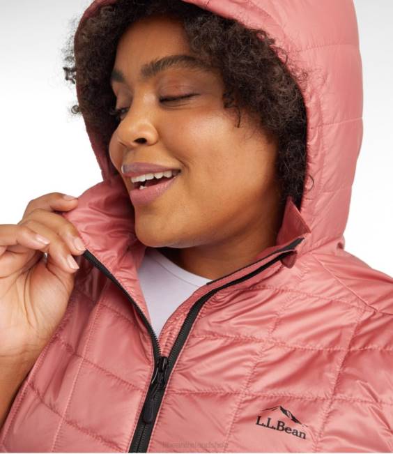 LLBean PrimaLoft Packaway Long Vest Women J46J5088 Outerwear Rose Wash