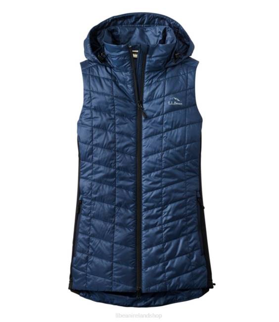 LLBean PrimaLoft Packaway Long Vest Women J46J851 Outerwear Mariner Blue