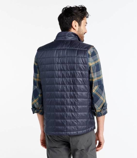 LLBean PrimaLoft Packaway Vest Men J46J471 Outerwear Carbon Navy