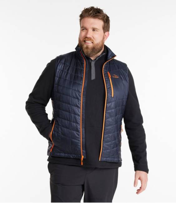 LLBean PrimaLoft Packaway Vest Men J46J5918 Outerwear Dark Marine Blue/Black