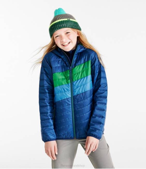 LLBean Primaloft Packaway Hooded Jacket Kids J46J3639 Outerwear Dark Mulberry/Light Mauve