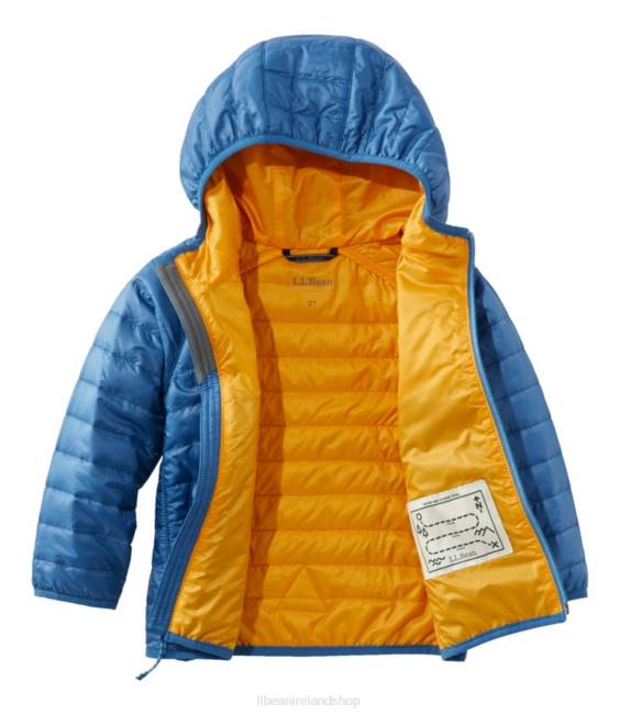 LLBean Primaloft Packaway Hooded Jacket Kids J46J3673 Outerwear Marine Blue
