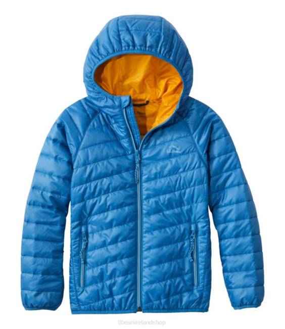 LLBean Primaloft Packaway Hooded Jacket Kids J46J889 Outerwear Marine Blue