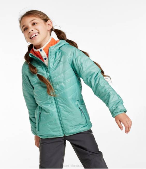LLBean Primaloft Packaway Hooded Jacket Kids J46J889 Outerwear Marine Blue