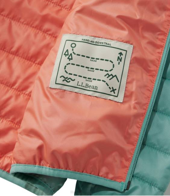 LLBean Primaloft Packaway Hooded Jacket Kids J46J889 Outerwear Marine Blue