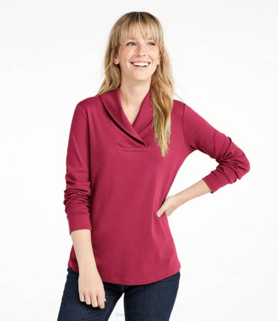 LLBean Pullover Women J46J5698 Clothing Dark Cranberry