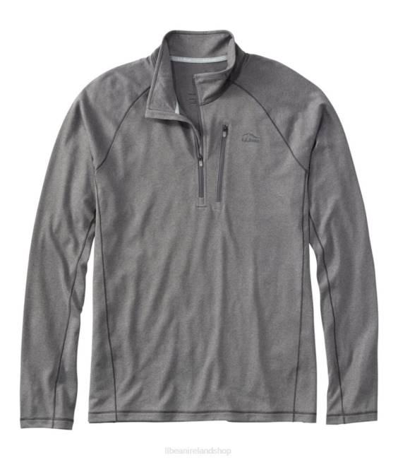 LLBean Quick Dry Trail Tee 1/4 Zip Men J46J3190 Clothing Graphite