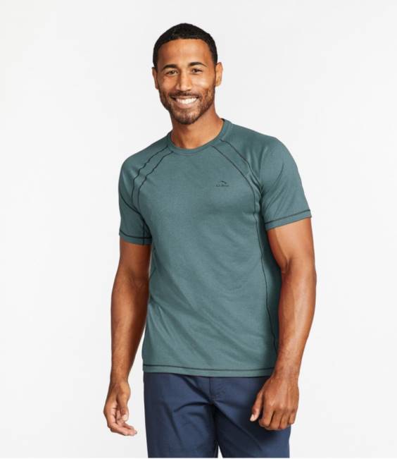 LLBean Quick-Dry Trail Tee Short-Sleeve Men J46J265 Clothing Soft Spruce
