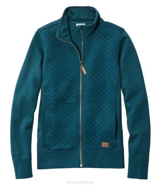 LLBean Quilted Full-Zip Sweatshirt Women J46J21 Clothing Deep Admiral Blue