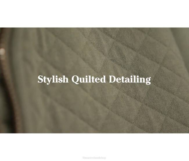 LLBean Quilted Quarter-Zip Pullover Women J46J6420 Clothing Light Gray Heather