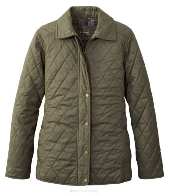 LLBean Quilted Riding Jacket Women J46J5071 Outerwear Deep Olive