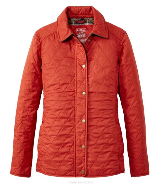 LLBean Quilted Riding Jacket Women J46J7048 Outerwear Cayenne