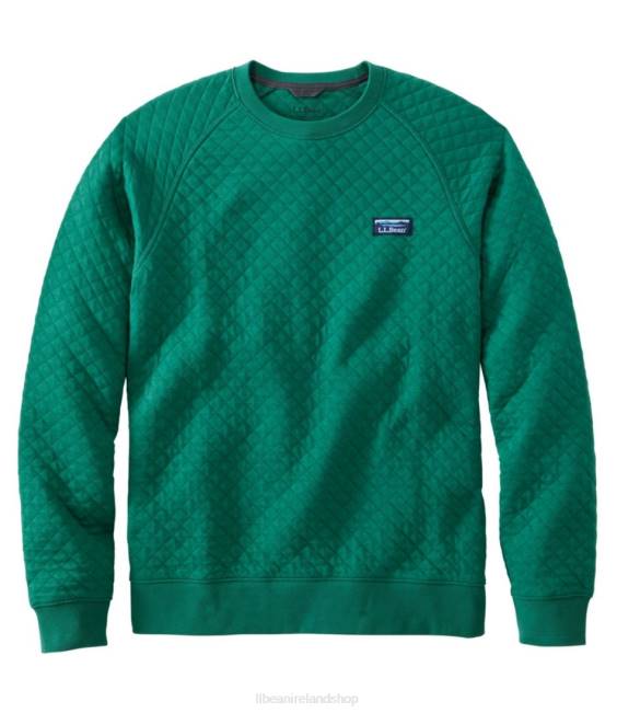 LLBean Quilted Sweatshirt Men J46J3325 Clothing Emerald Spruce