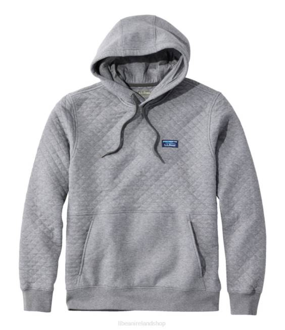 LLBean Quilted Sweatshirt Men J46J3421 Clothing Gray Heather