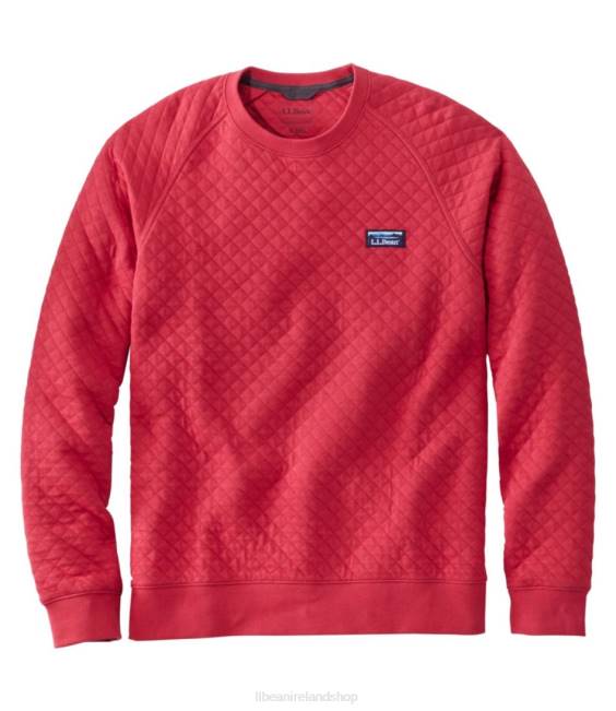 LLBean Quilted Sweatshirt Men J46J4895 Clothing Maritime Red