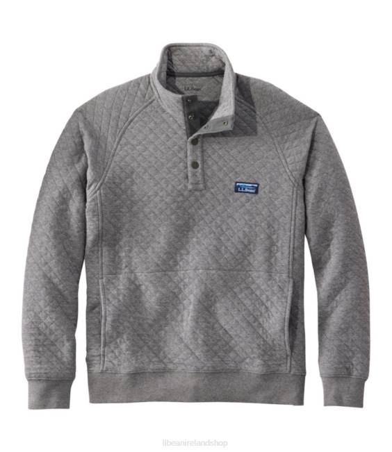 LLBean Quilted Sweatshirt Men J46J5865 Clothing Gray Heather