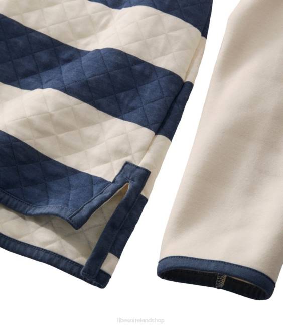 LLBean Quilted Sweatshirt Women J46J116 Clothing Classic Navy/Blackwatch Plaid