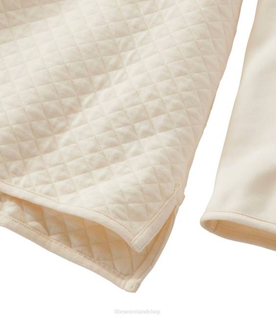 LLBean Quilted Sweatshirt Women J46J6594 Clothing Cream