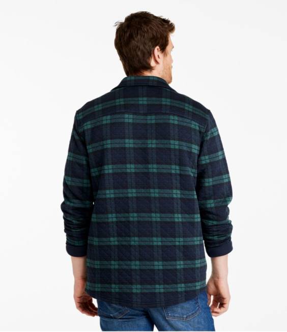 LLBean Quilted Sweatshirts Men J46J165 Clothing Blackwatch