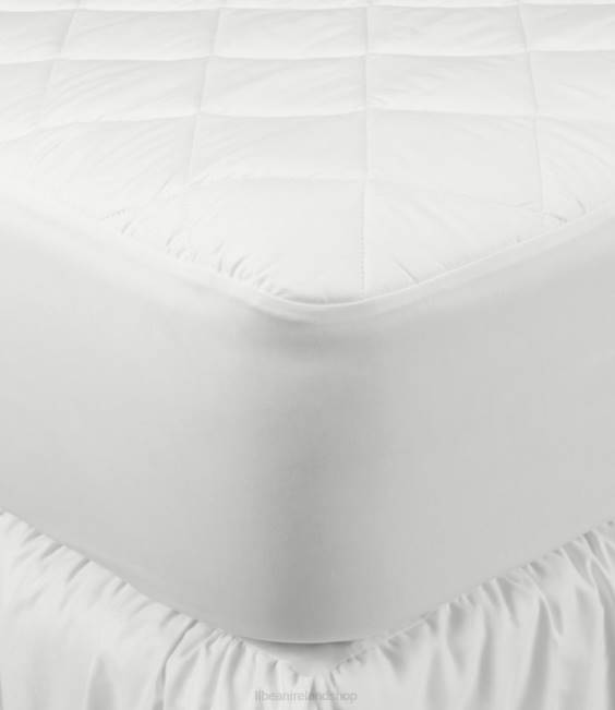 LLBean Quilted Waterproof Mattress Pad Unisex J46J2918 Bedding White
