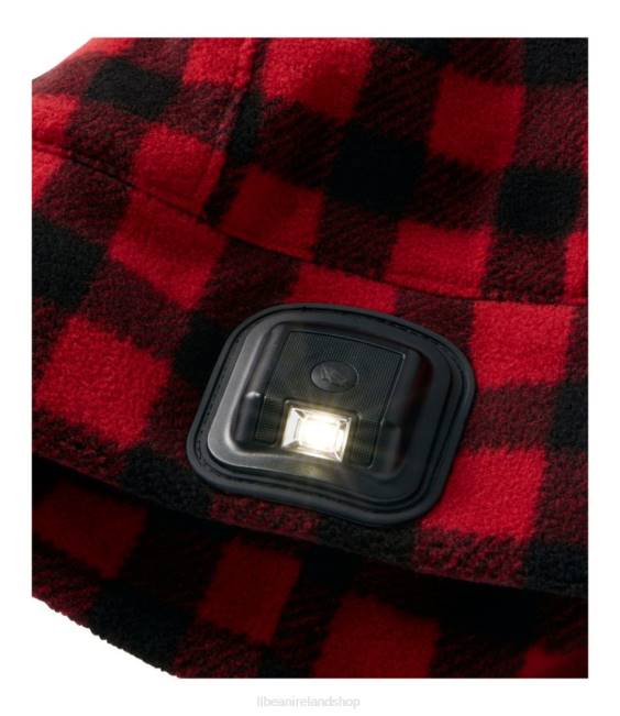 LLBean Rechargeable LED Pathfinder Beanie Men J46J660 Accessories Red/Black Plaid