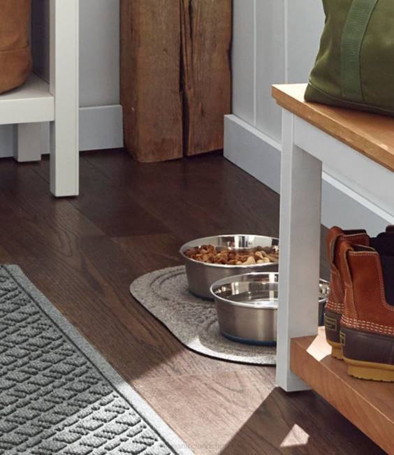 LLBean Recycled Waterhog Dog Mat Placemat Unisex J46J6130 Home Goods Medium Gray