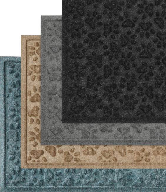 LLBean Recycled Waterhog Dog Mat Scattered Paws Unisex J46J1349 Home Goods Camel