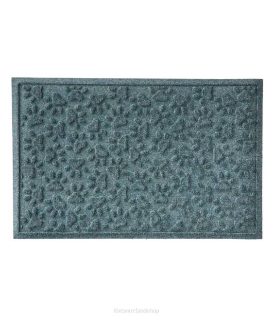 LLBean Recycled Waterhog Dog Mat Scattered Paws Unisex J46J5268 Home Goods Bluestone