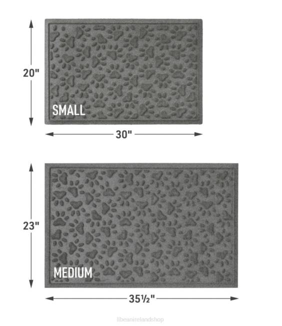 LLBean Recycled Waterhog Dog Mat Scattered Paws Unisex J46J5268 Home Goods Bluestone