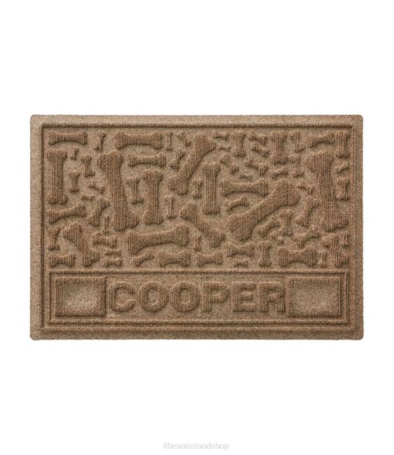 LLBean Recycled Waterhog Dog Placemat Dog Bone Personalized Unisex J46J2556 Home Goods Camel