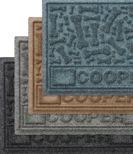 LLBean Recycled Waterhog Dog Placemat Dog Bone Personalized Unisex J46J5546 Home Goods Bluestone