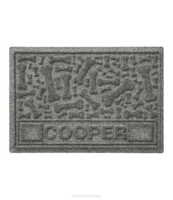 LLBean Recycled Waterhog Dog Placemat Dog Bone Personalized Unisex J46J6311 Home Goods Medium Gray