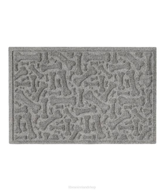 LLBean Recycled Waterhog Scattered Bones Mat Unisex J46J6353 Home Goods Medium Gray