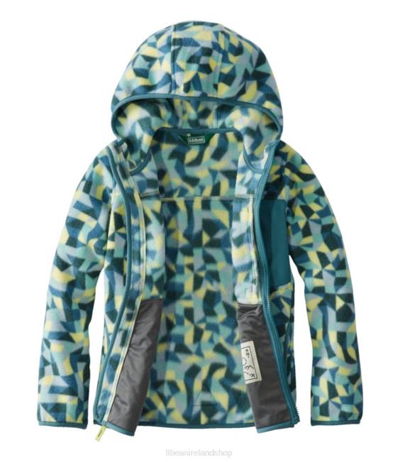 LLBean Retro Mountain Classic Fleece Jacket Kids J46J3656 Outerwear Plum Grape Cross Hatch Print