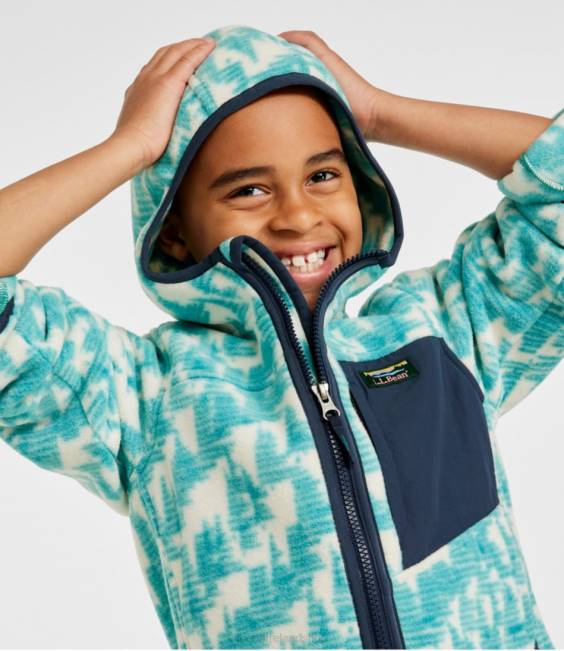 LLBean Retro Mountain Classic Fleece Jacket Kids J46J5119 Outerwear Vintage Indigo Camo Print