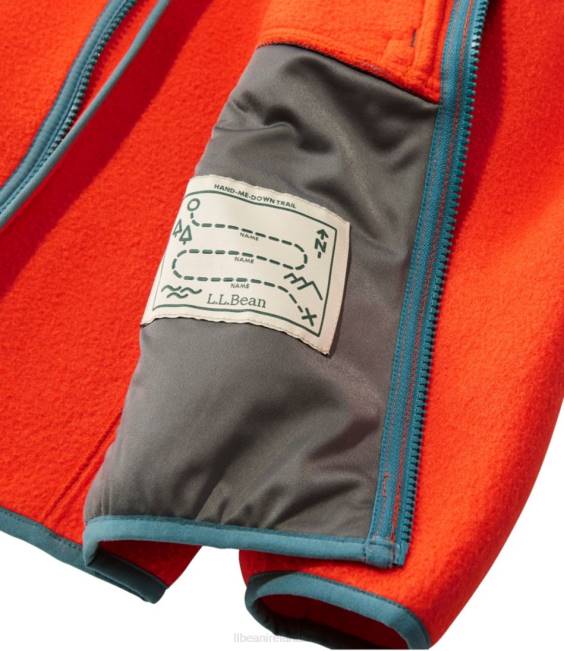 LLBean Retro Mountain Classic Fleece Jacket Kids J46J883 Outerwear Orange