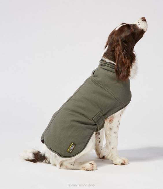 LLBean Reversible Field Coat for Dogs Unisex J46J3874 Home Goods Olive