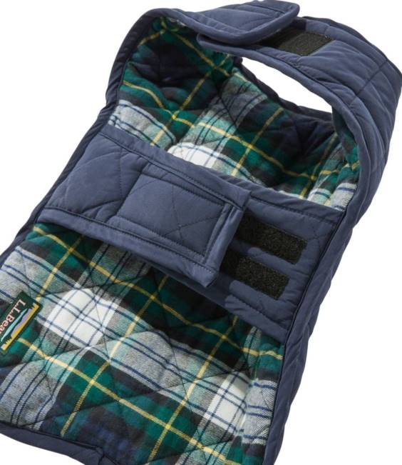 LLBean Reversible Quilted Dog Vest Unisex J46J2075 Home Goods Bright Navy/Dress Gordon