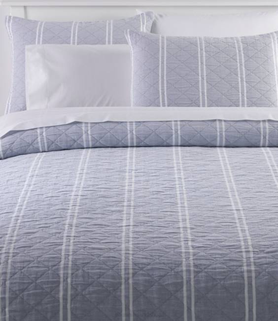 LLBean Reversible Stripe Quilt Collection Unisex J46J2519 Bedding Indigo