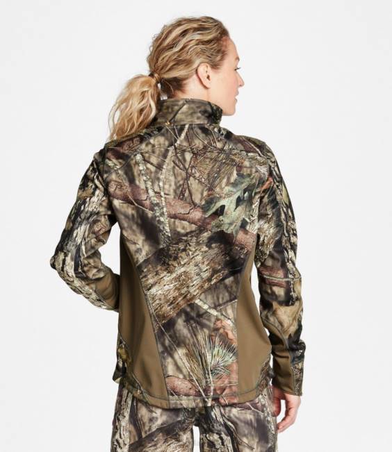 LLBean Ridge Runner Soft-Shell Jacket Women J46J942 Outdoor Equipment Mossy Oak Country DNA