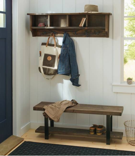 LLBean Rough Pine Bench Unisex J46J2819 Indoor Furniture Rustic Natural