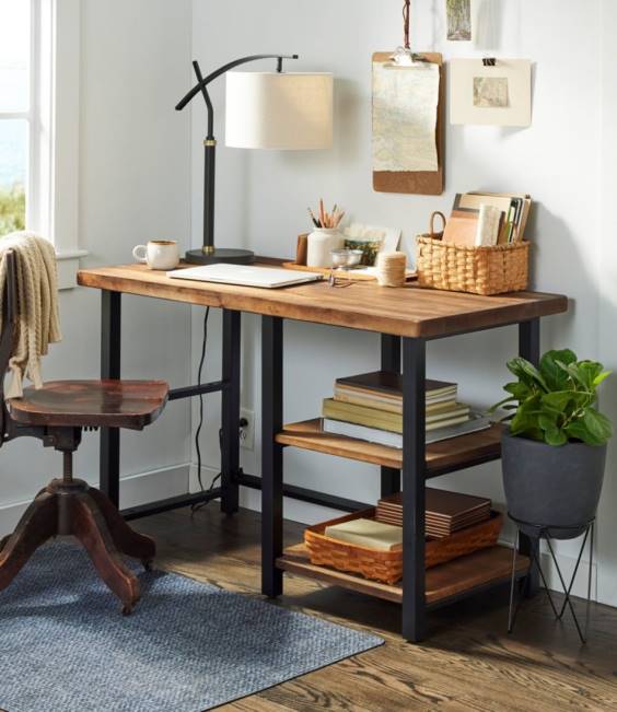 LLBean Rough Pine Desk Unisex J46J2841 Indoor Furniture Rustic Natural