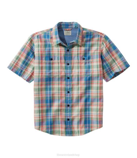 LLBean Rugged Linen Blend Shirt Men J46J3285 Clothing Mineral Red