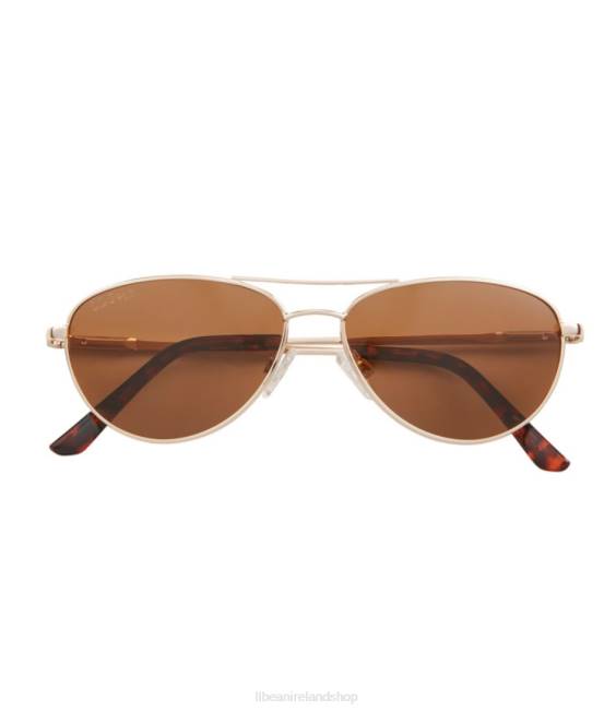 LLBean Rye Polarized Sunglasses Unisex J46J1761 Outdoor Accessories Gold/Brown