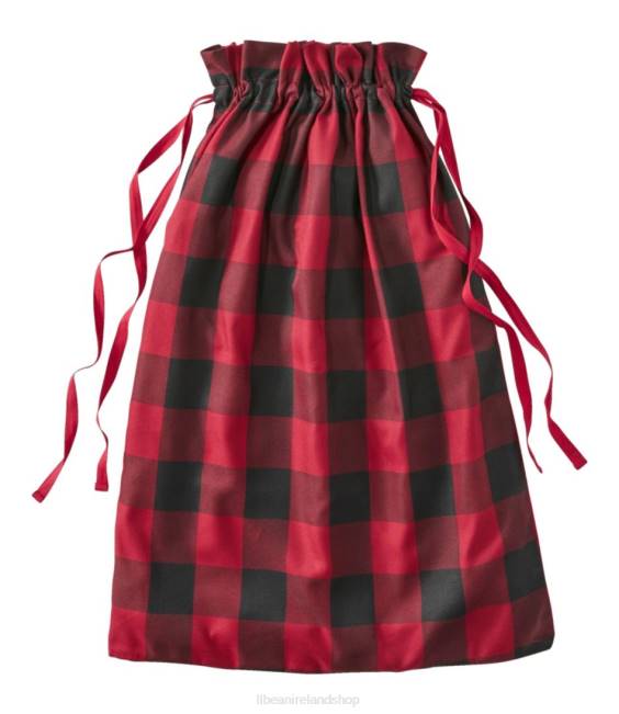 LLBean Santa Sack Unisex J46J4383 Home Decor Red/Black Buffalo Check