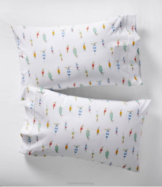 LLBean Sara Fitz Buoy Percale Sheet Collection Unisex J46J2520 Bedding Multi