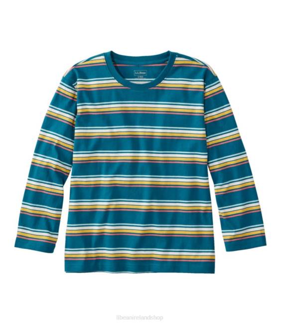 Deep Turquoise Mixed Stripe