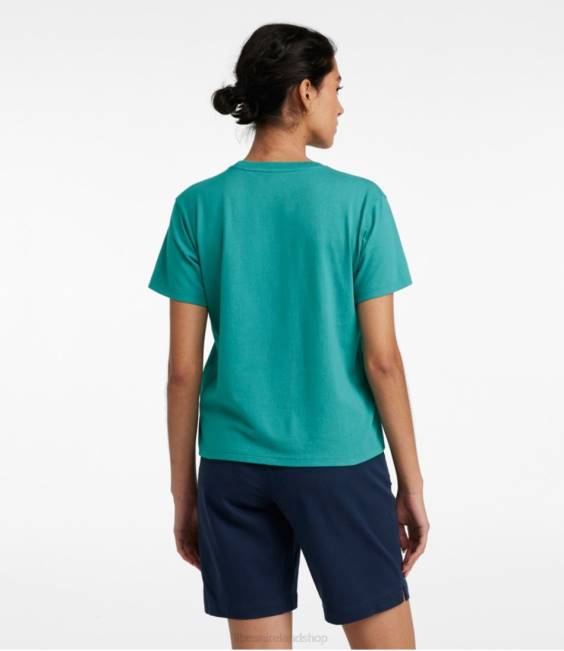 LLBean Saturday T-Shirt Women J46J3096 Clothing Deep Turquoise